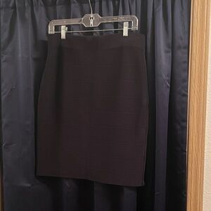 White House Black Market black knit bandage skirt size Medium